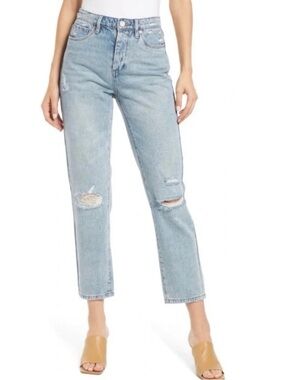 NWT BLANK NYC | The Madison High Rise Crop Button Fly Denim Jeans Sz.‎ 30